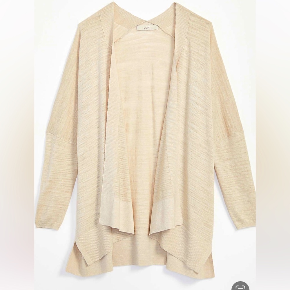 LOFT Textured Open Poncho Sweater Size XL
